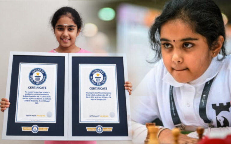 වයස 11 දී ගිනස් වාර්තාවක් පිහිටවූ චෙස් ක්‍රීඩිකා බොධානා සිවනන්දන්