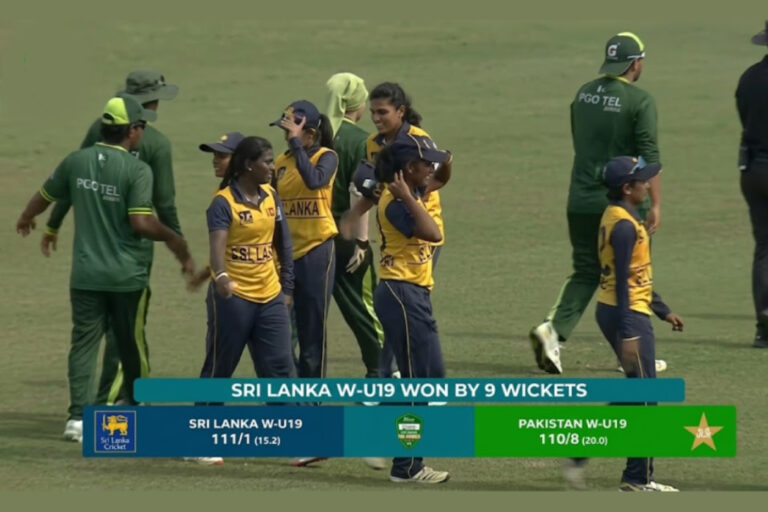 පාකිස්තානය පරදා ශ්‍රී ලංකා වයස අවුරුදු 19 න් පහළ කාන්තා ක්‍රිකට් කණ්ඩායමට තවත් විශිෂ්ට ජයක්.
